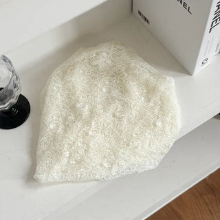 Net See-through Mesh Flower Lace Beanie Collection