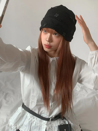 Net See-through Mesh Flower Lace Beanie Collection