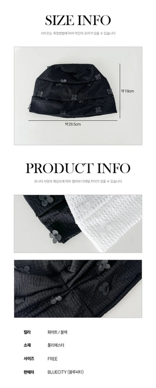 Net See-through Mesh Flower Lace Beanie Collection