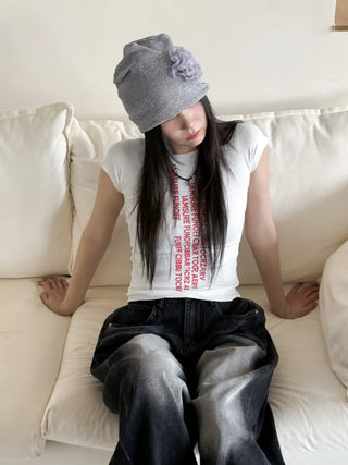 Net See-through Mesh Flower Lace Beanie Collection