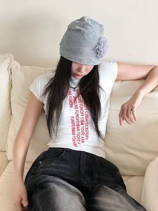 Net See-through Mesh Flower Lace Beanie Collection