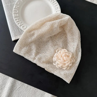 Net See-through Mesh Flower Lace Beanie Collection