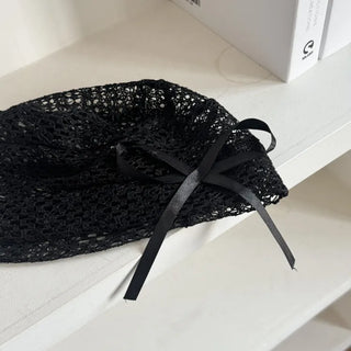 Net See-through Mesh Flower Lace Beanie Collection