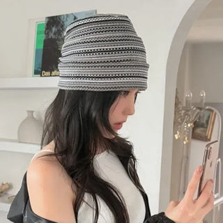 Net See-through Mesh Flower Lace Beanie Collection