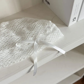 Net See-through Mesh Flower Lace Beanie Collection