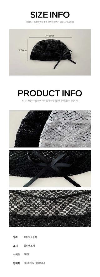 Net See-through Mesh Flower Lace Beanie Collection