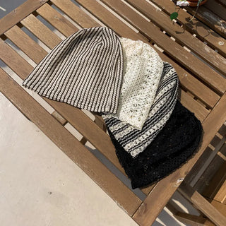 Net See-through Mesh Flower Lace Beanie Collection
