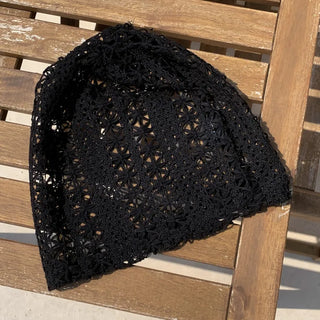 Net See-through Mesh Flower Lace Beanie Collection