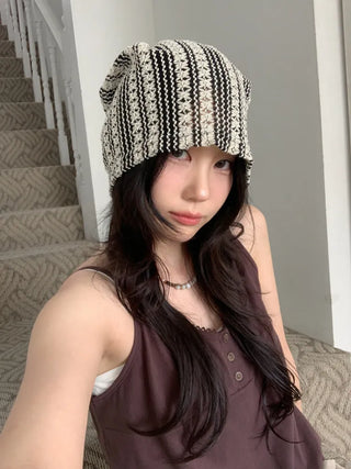 Net See-through Mesh Flower Lace Beanie Collection