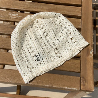 Net See-through Mesh Flower Lace Beanie Collection