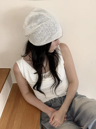 Net See-through Mesh Flower Lace Beanie Collection