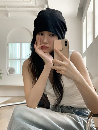 Net See-through Mesh Flower Lace Beanie Collection