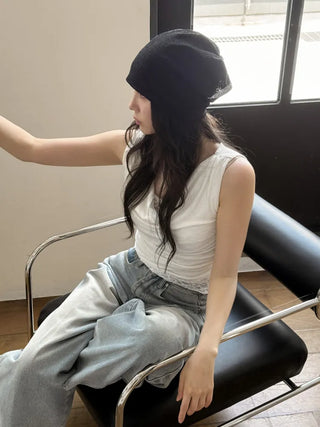 Net See-through Mesh Flower Lace Beanie Collection