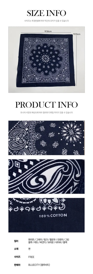 Cotton Paisley Festival Bandana Scarf