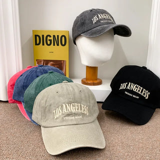 Los Angeles Vintage Lettering Ball Cap Baseball Cap