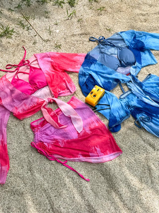 Permit Tie-Dye Cardigan Skirt Set Bikini Swimsuit