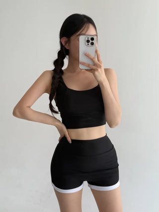 Backless Piece High-Waisted Zip-Up Rash Guard Swimsuit