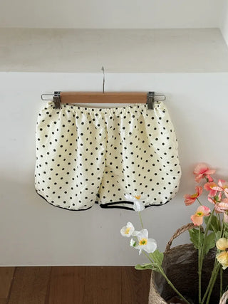 Dot Pops Summer Sleeveless Top & Shorts Two-Piece Pajama Set
