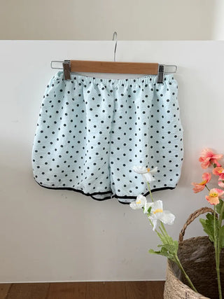 Dot Pops Summer Sleeveless Top & Shorts Two-Piece Pajama Set