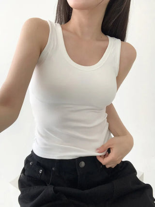 New Roni Basic Daily Plain Sleeveless Sleeveless Bra Cup Sleeveless Top