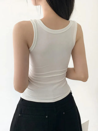 New Roni Basic Daily Plain Sleeveless Sleeveless Bra Cup Sleeveless Top