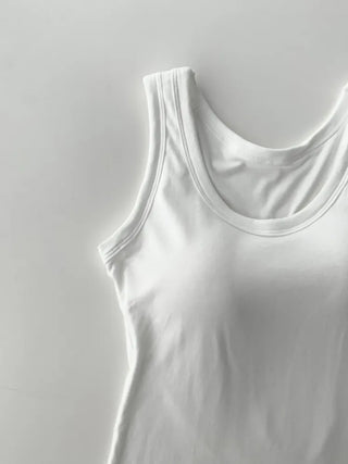 New Roni Basic Daily Plain Sleeveless Sleeveless Bra Cup Sleeveless Top