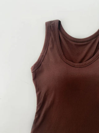 New Roni Basic Daily Plain Sleeveless Sleeveless Bra Cup Sleeveless Top