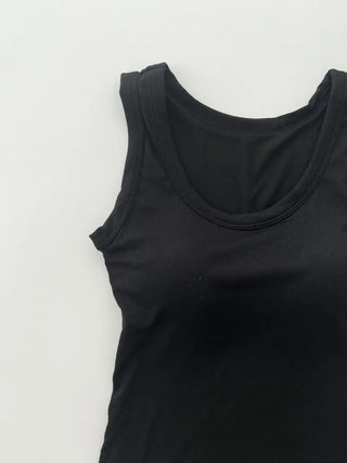 New Roni Basic Daily Plain Sleeveless Sleeveless Bra Cup Sleeveless Top