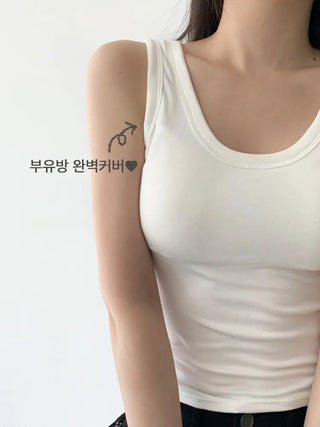 New Roni Basic Daily Plain Sleeveless Sleeveless Bra Cup Sleeveless Top