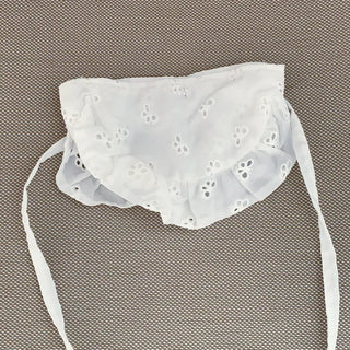White Bunny Punched Lace Strap Belt Bag Hat 2 Types