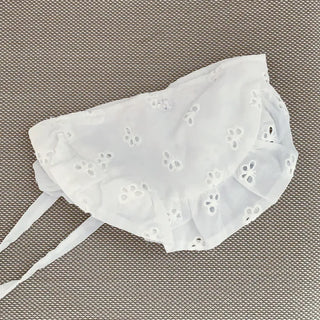 White Bunny Punched Lace Strap Belt Bag Hat 2 Types