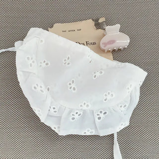 White Bunny Punched Lace Strap Belt Bag Hat 2 Types