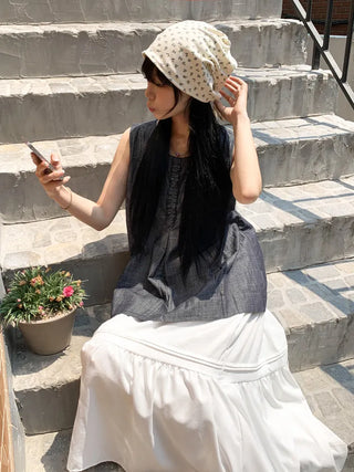 Flower String Bandana Beanie Hat