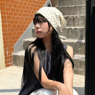 Flower String Bandana Beanie Hat