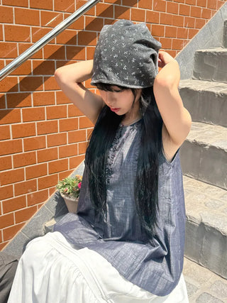 Flower String Bandana Beanie Hat