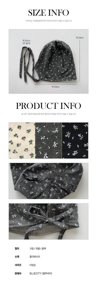Flower String Bandana Beanie Hat