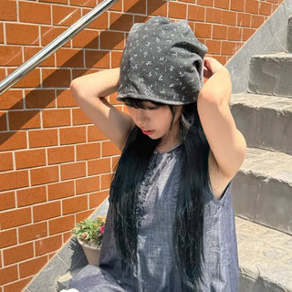Flower String Bandana Beanie Hat