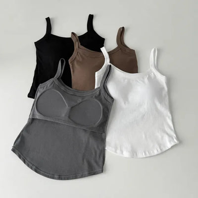 New Bold Round Sleeveless Bralette with Cups Daily Sleeveless