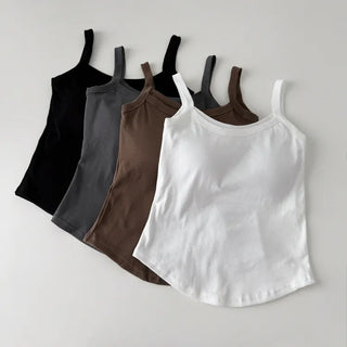 New Bold Round Sleeveless Bralette with Cups Daily Sleeveless