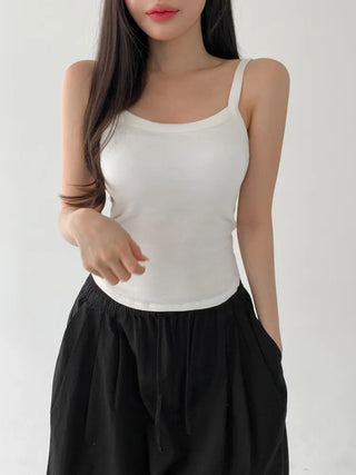 New Bold Round Sleeveless Bralette with Cups Daily Sleeveless
