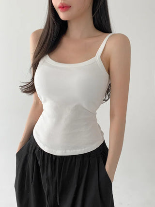 New Bold Round Sleeveless Bralette with Cups Daily Sleeveless