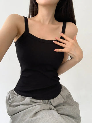 New Bold Round Sleeveless Bralette with Cups Daily Sleeveless
