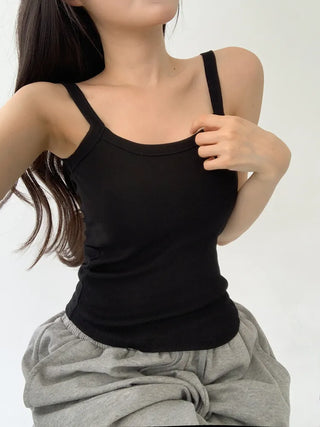 New Bold Round Sleeveless Bralette with Cups Daily Sleeveless