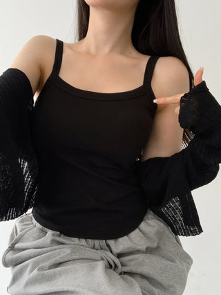 New Bold Round Sleeveless Bralette with Cups Daily Sleeveless