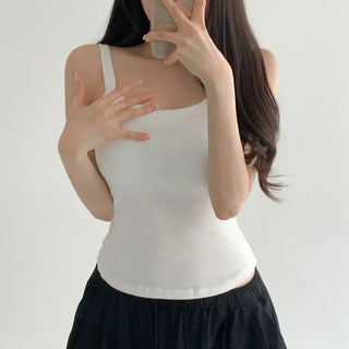 New Bold Round Sleeveless Bralette with Cups Daily Sleeveless