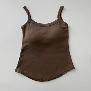 New Bold Round Sleeveless Bralette with Cups Daily Sleeveless