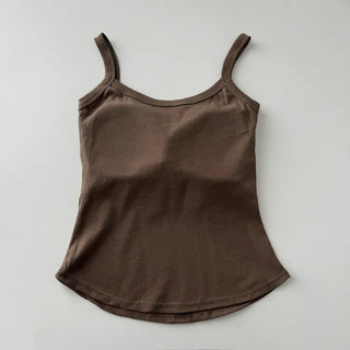 New Bold Round Sleeveless Bralette with Cups Daily Sleeveless