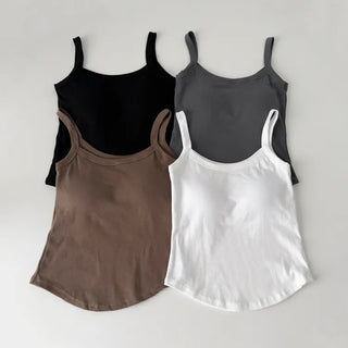 New Bold Round Sleeveless Bralette with Cups Daily Sleeveless
