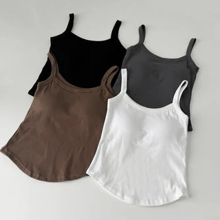 New Bold Round Sleeveless Bralette with Cups Daily Sleeveless