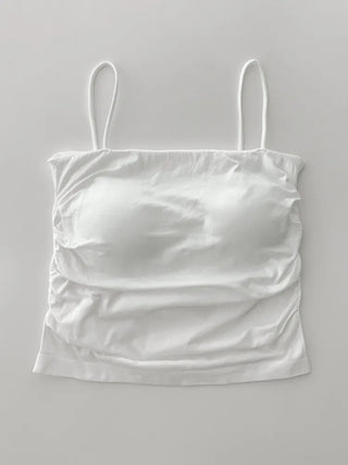 Slender Side Shirring Strappy Sleeveless Top